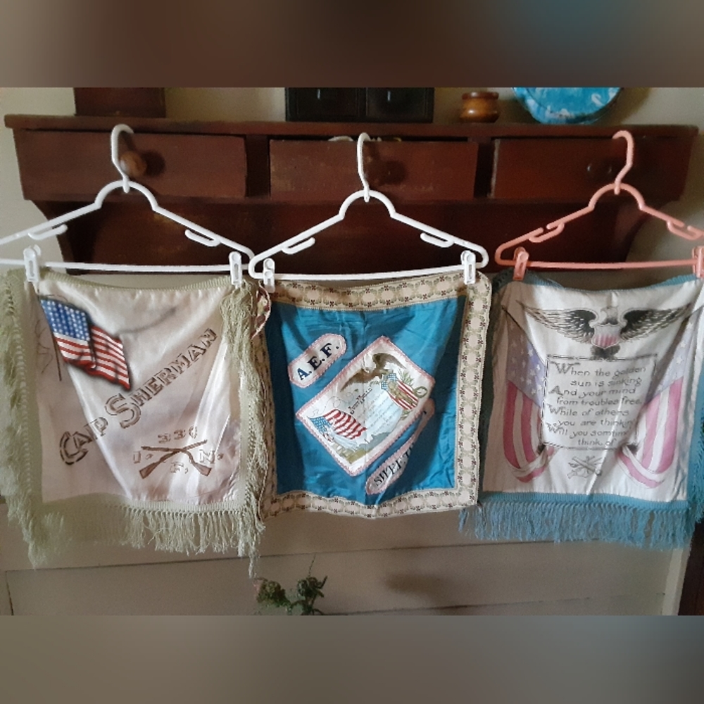 Antique Military Souvenir Pillow Covers